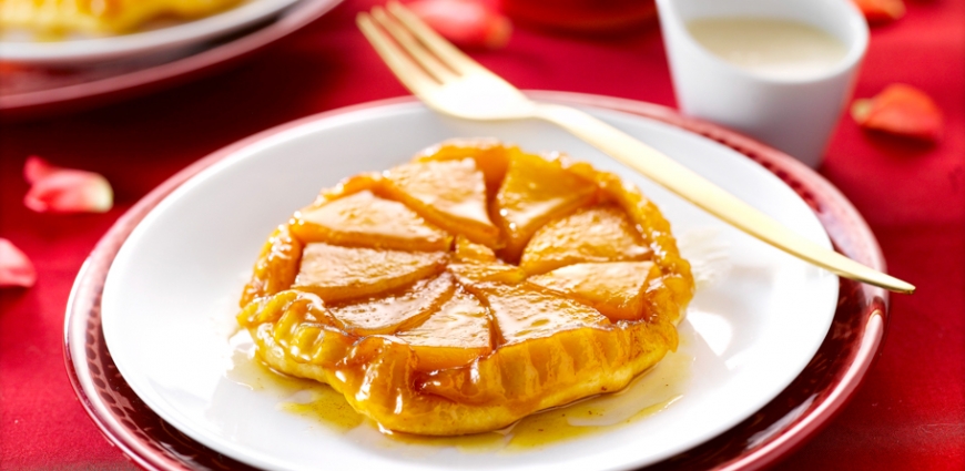 Tatin de mangue au gingembre et son lait d’amandes