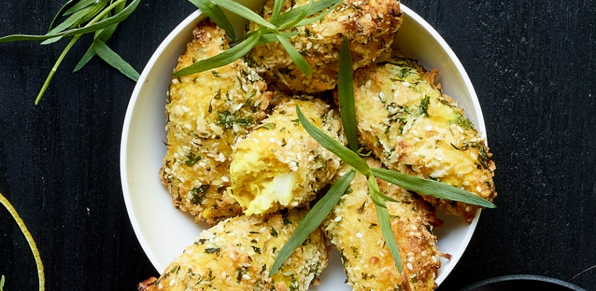 Croquettes de chou-fleur au parmesan et au curcuma