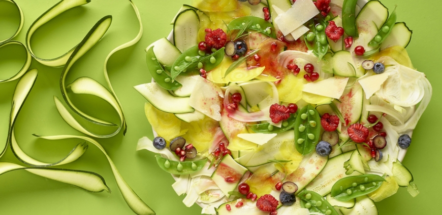 Salade de fruits et légumes émincés