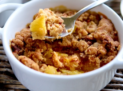 Crumble à l’ananas et aux spéculoos