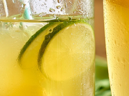 Ice tea au gingembre et limoncello