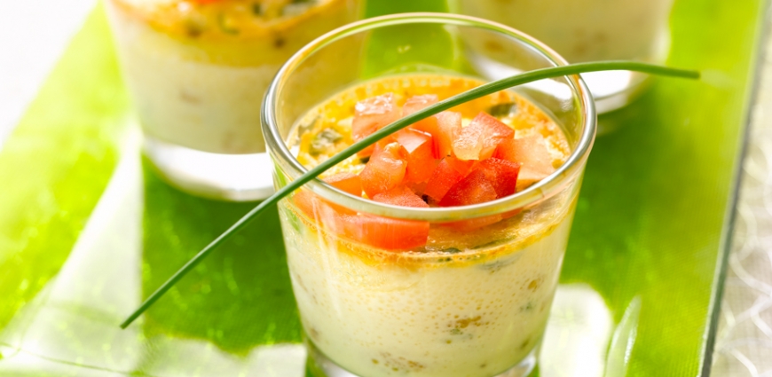 Petits flans aux crevettes grises