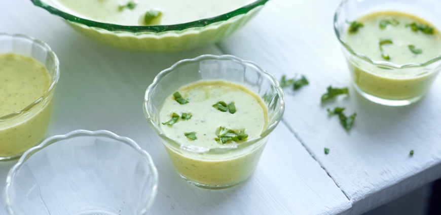 Gazpacho de courgettes au basilic