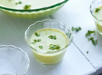 Gazpacho de courgettes au basilic