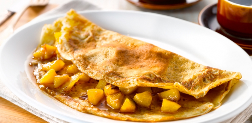 Crêpes aux pommes caramélisées