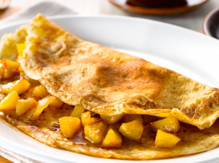 Crêpes aux pommes caramélisées