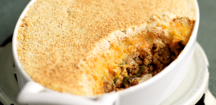 Hachis parmentier à la purée de carottes