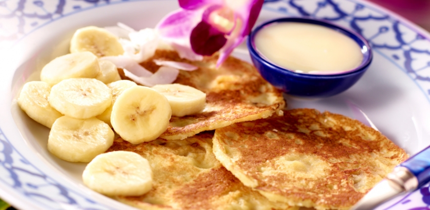 Crêpes de coco aux bananes