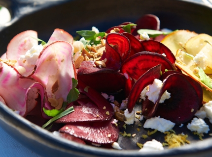 Salade de betteraves au fromage de chèvre