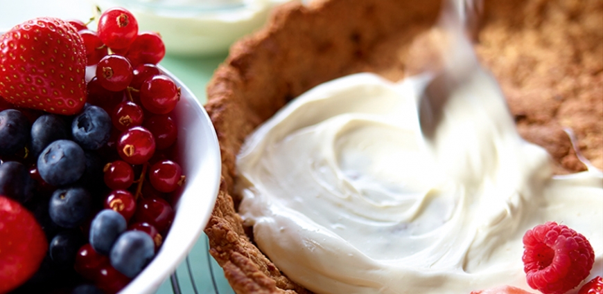 Tarte aux petit beurre et aux fruits rouges