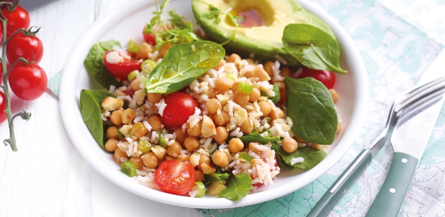 Salade de pois chiches et riz