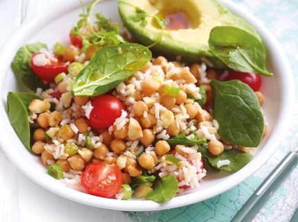 Salade de pois chiches et riz