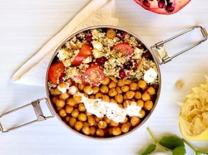  Healthy lunchbox au quinoa et pois chiches rôtis