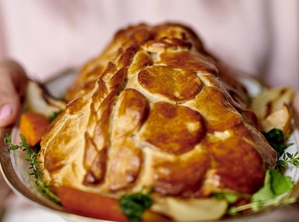  Feuilleté géant aux légumes, châtaignes et parmesan