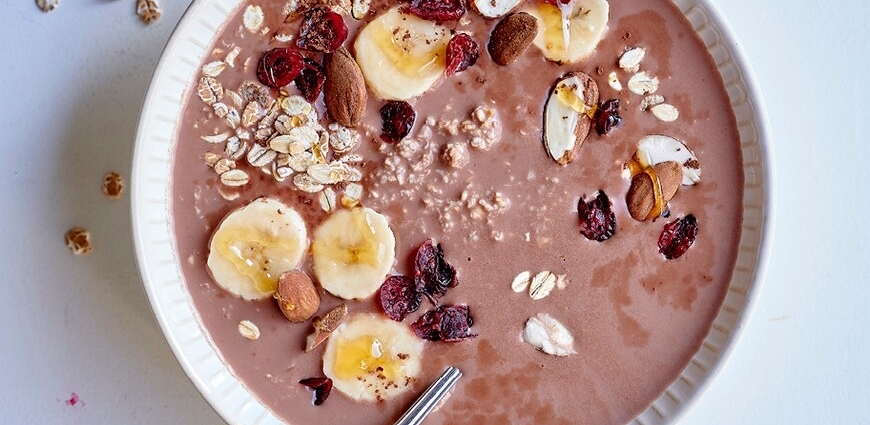 Overnight porridge au cacao