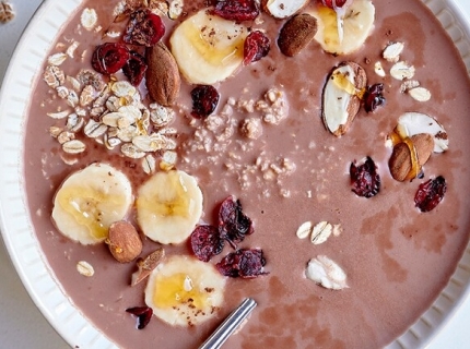 Overnight porridge au cacao