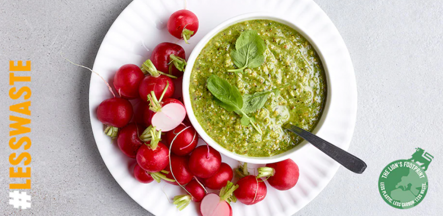  Radis au pesto de fanes, pistaches et manchego