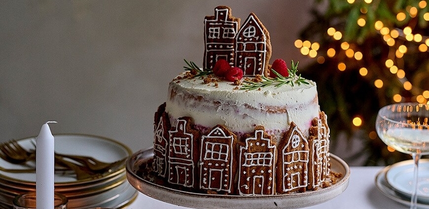 Gâteau léger au spéculoos et aux framboises