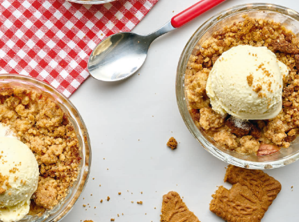 Crumble aux pommes et spéculoos