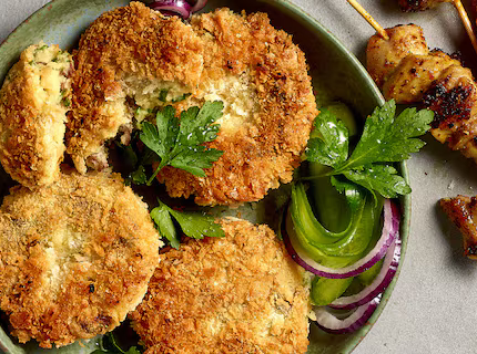 Big croquettes de pommes de terre à la viande