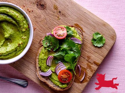 Guacamole de brocoli et petits pois