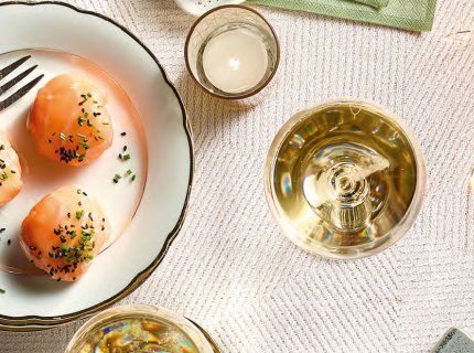 Bouchées au saumon fumé et crème aux pommes